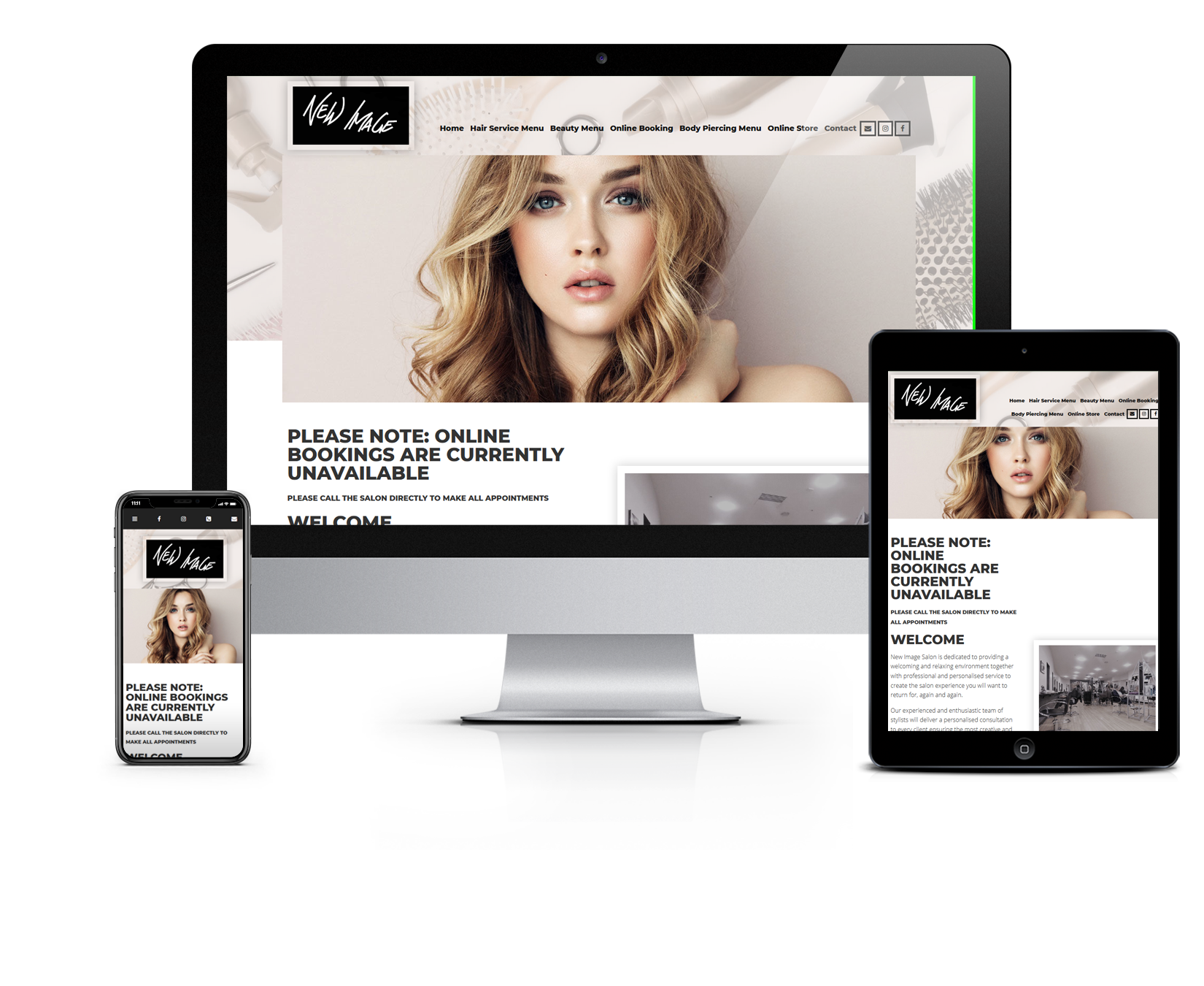 Website Example - New Image Salon