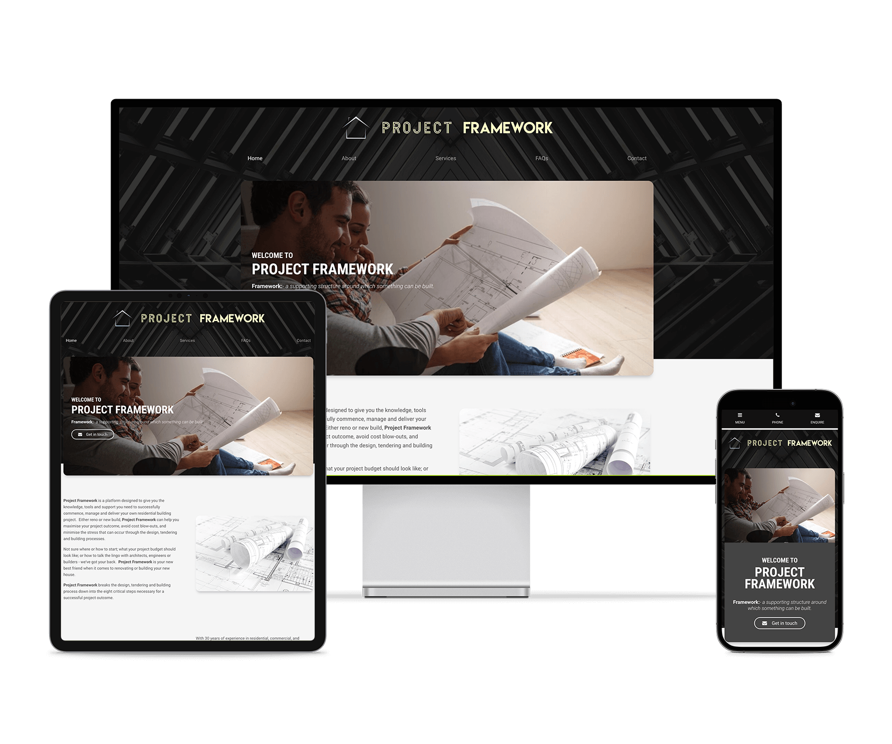 Recent website example Framework